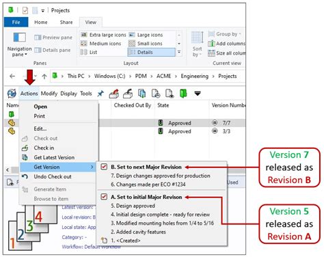 Difference Between Versions And Revisions In PDM