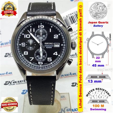 Jual Seiko Quartz Ssb P Chronograph Black Jam Tangan Pria Ssb