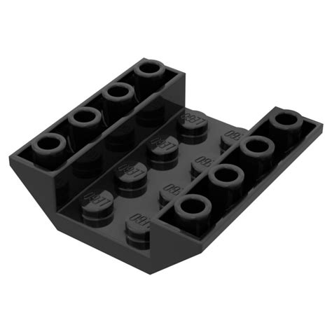 LEGO Black Slope 4 X 4 45 Double Inverted With Open Center No Holes