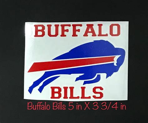 Buffalo Bills Vinyl Digital Cut Car Decal Sticker For Car Etsy