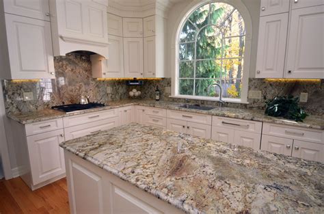 Traditional Style Kitchen With Granite Countertops And A Full Height