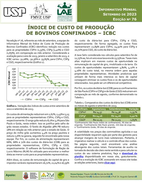 PDF Informativo Mensal do Índice de Custo de Produção de Bovinos