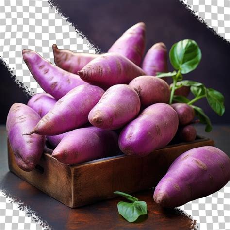 Batatas que son de fondo transparente de color púrpura Archivo PSD