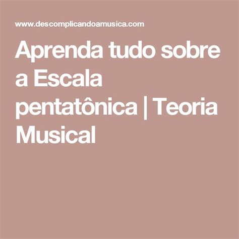 Aprenda tudo sobre a Escala pentatônica Teoria Musical Lockscreen