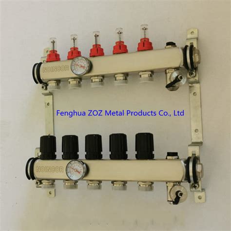 Stainless Steel Manifolds Set For Underfloor Heating With Adjustable