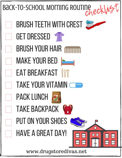 Back-To-School Morning Routine (plus a free printable!) | Drugstore Divas