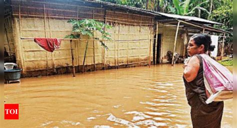 34 000 Affected In Assam Floods Lakhimpur Worst Hit Among 7 Dists Guwahati News Times Of India