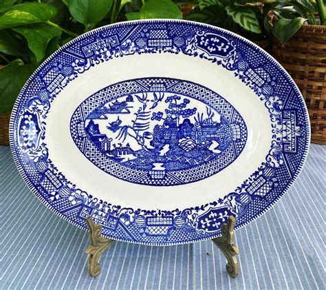 Blue Willow Oval Platter Etsy