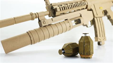 Grenade And Launcher How To Make Cardboard Gun Youtube