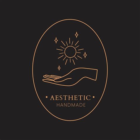 Handmade aesthetic logo template, editable | Free Vector Template ...