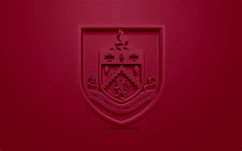 Download Wallpapers Burnley Fc Creative 3d Logo Purple Background 3d