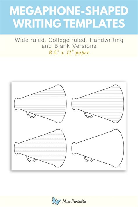 Printable Megaphone Shaped Writing Templates Writing Templates