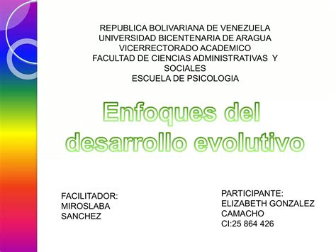 Enfoques Del Desarrollo Evolutivo Ppt