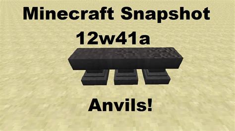 Minecraft W A Snapshot Review Anvils Youtube