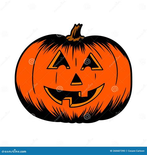 Cartoon Jack O Lantern Stock Vector Illustration Of Pumpkin