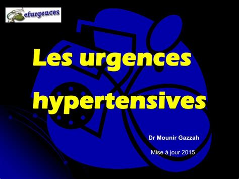 PDF Les urgences hypertensives Formation Médecine efurgences net