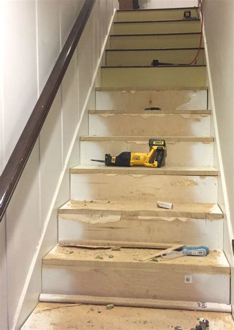 Stairway Makeover Swapping Carpet For Laminate Laminate Flooring