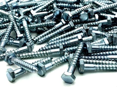 X Coach Screws M X Mm Bright Zinc Plated Bzp Wood Screw Hex