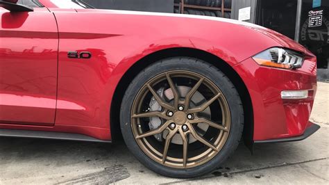 Ford Mustang Gt S Rapid Red With Bronze Aodhan Aff Wheel Front