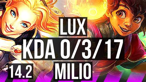 LUX Caitlyn Vs MILIO Lucian SUP 0 3 17 BR Master 14 2 YouTube