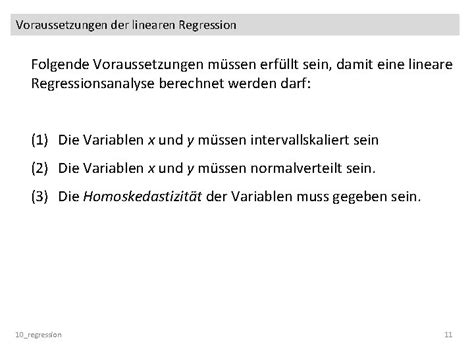 Lineare Regression Gliederung Kriterium Und Prdiktor Methode Der