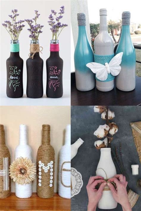 Diy Botellas Decoradas Ideas Botellas De Vidrio Botellas De Vidrio