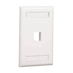 Panduit NK1FWHY NK 1 Port Single Gang Flush Mount Faceplat