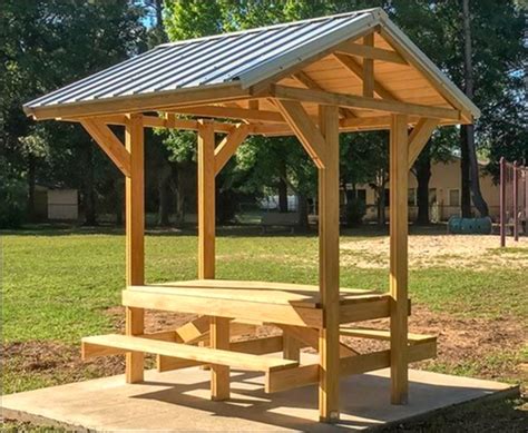 Gazebo Roof Benches With Table Ideas How To Make Diy