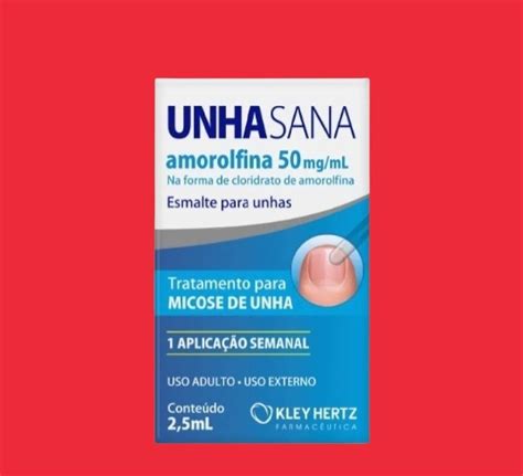 Unha Sana Esmalte Antimicótico 50mg ml 2 5ml Amorolfina MercadoLivre