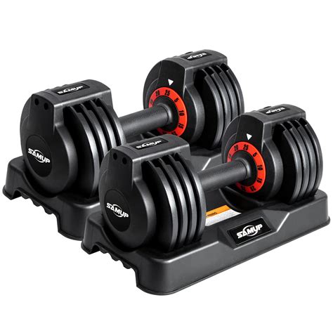 Lbs Pair Adjustable Dumbbell Set Fast Adjust Dumbbell Weight For