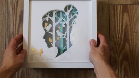 Creating Shadow Box From Paper Cut Youtube