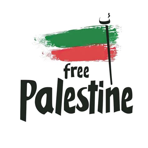 Premium Photo Free Palestine Poster Flag With Typography