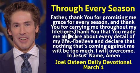 Joel Osteen Daily Devotional March Through Every Season