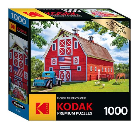 Pretty Red Barn 1000 Pieces Kodak Puzzle Warehouse