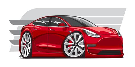 I Made A Cartoon Illustration Of My M P R Teslamodel