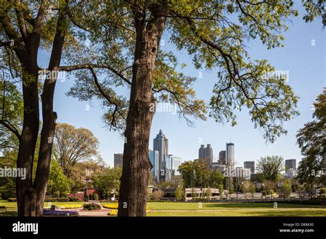 Atlanta, Georgia skyline view from the Georgia Tech campus. (USA Stock ...