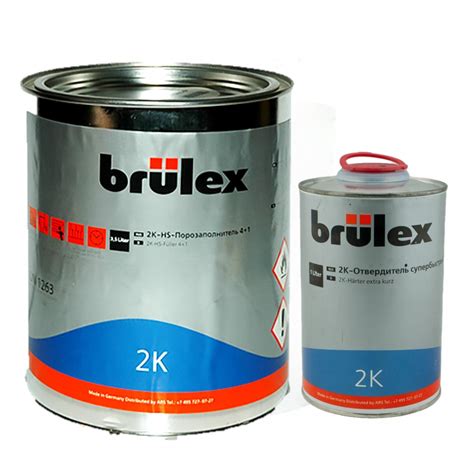 Brulex Черный 2K-HS-Порозаполнитель 4+1, 3,5 л. + 2К отвердитель ...