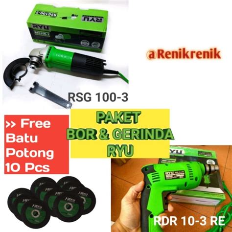 Jual Paket Mesin Bor Gerinda Tekiro Ryu Bor Mm Rdr Re Dan