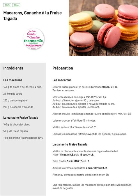 FicheRecette Macarons Fichier PDF