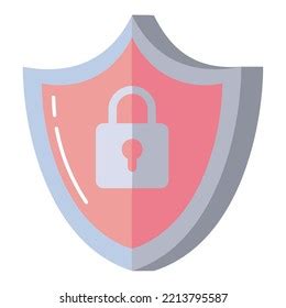 Shield Safe Padlock Icon Stock Vector Royalty Free