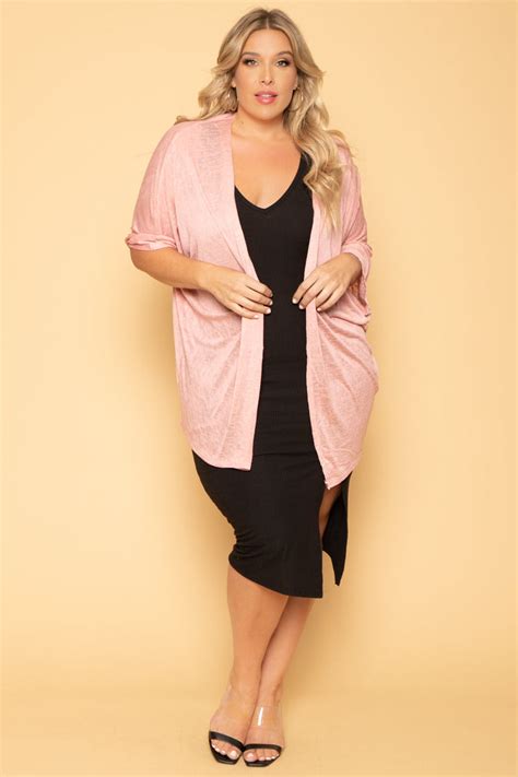 Fashion Ambiance New Arrivals Plus Size Cozy Vibes Cardigan Mauve In Curvy Sense Sale Shop Sale