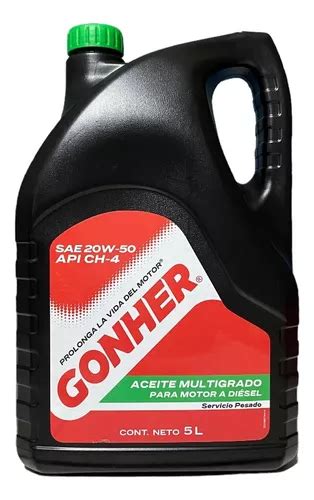 Aceite Motor Di Sel Sae W Multigrado Ch Gonher Lts Env O Gratis