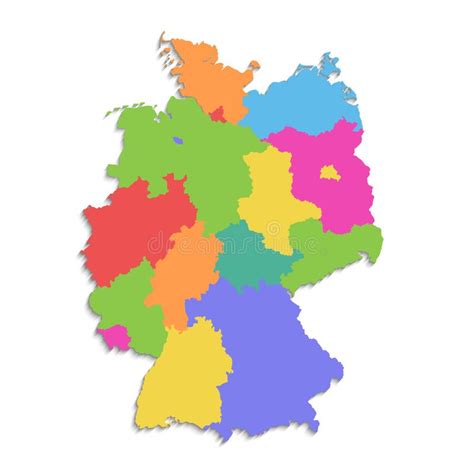 Mapa De Alemania Nuevo Mapa Detallado Político Regiones Individuales