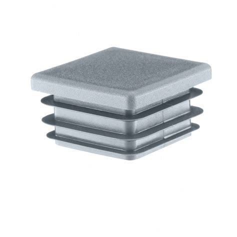 Endkappe für Vierkantrohr 10x10 mm Grau Abdeckkappe für Quadratrohr