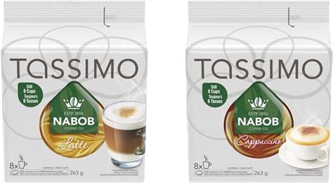 Tassimo Nabob Latte Coffee Single Serve T Discs And Tassimo Nabob Cappuccino Coffee Single Serve T