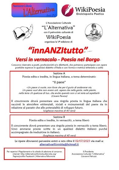 Cerimonia Di Premiazione 5 Edizione Concorso Di Poesia InnANZItutto