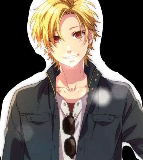 Anime Guy With Blonde Hair And Red Eyes