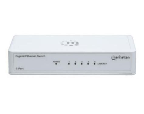 Manhattan Port Gigabit Ethernet Switch Desktop Size Plastic