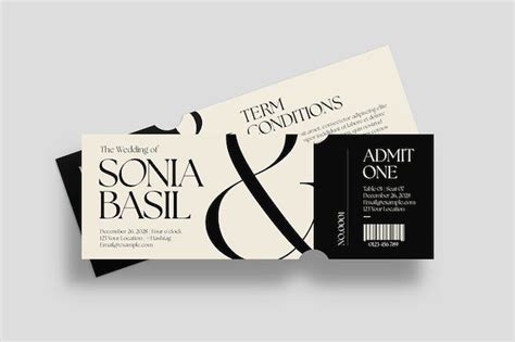 Wedding Ticket Template - Design Template Place