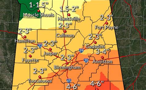 Up To 6 Inches Of Rain Possible In Parts Of Alabama This Week